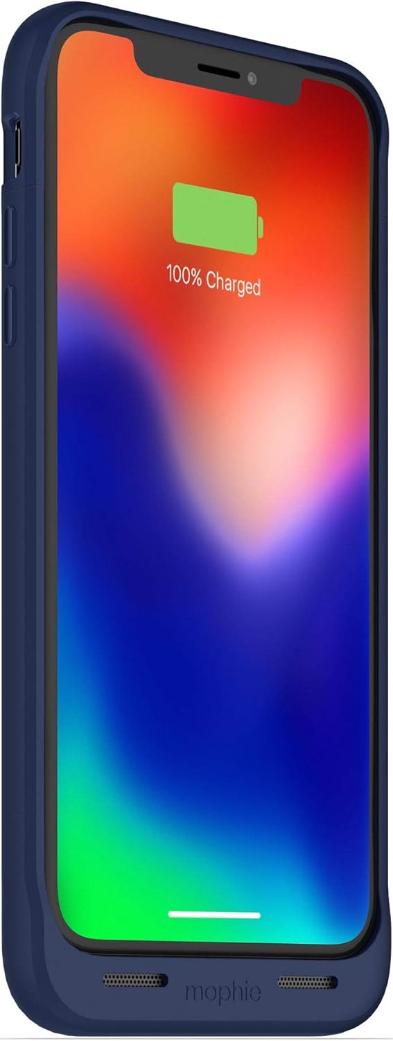 Mophie Juice Pack Wireless - Qi Wireless Charging - Schutzhülle für Apple iPhone X - Blau (401002006