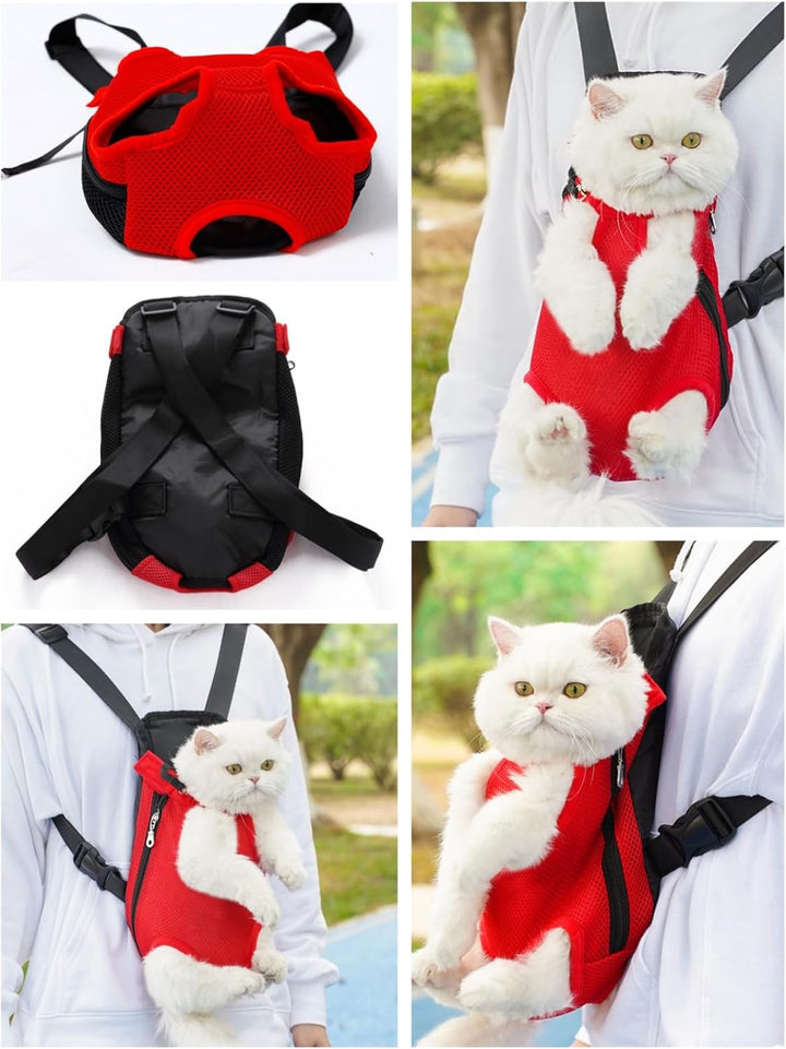 Hundeträger Rucksack, Beine vorne, verstellbarer Brustträger, Freisprecher Rucksack-Beutel mit Schwa