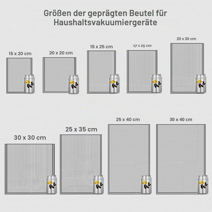 BOLSEMACK Vakuumierbeutel 30x40cm - Vakuumbeutel 100 Stück für alle Vakuumierer & Lebensmittel Vakuu