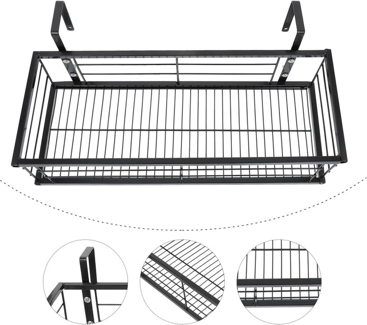 Yardwe Balkon Hängeblumenständer aus Eisen 50cm Geländer Pflanzenhalter für Garten Terrasse Langlebi