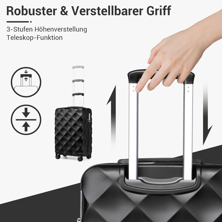 British Traveller Hartschalenkoffer Handgepäck Koffer 53 * 35 * 21cm Reisekoffer Handgepäck Koffer T