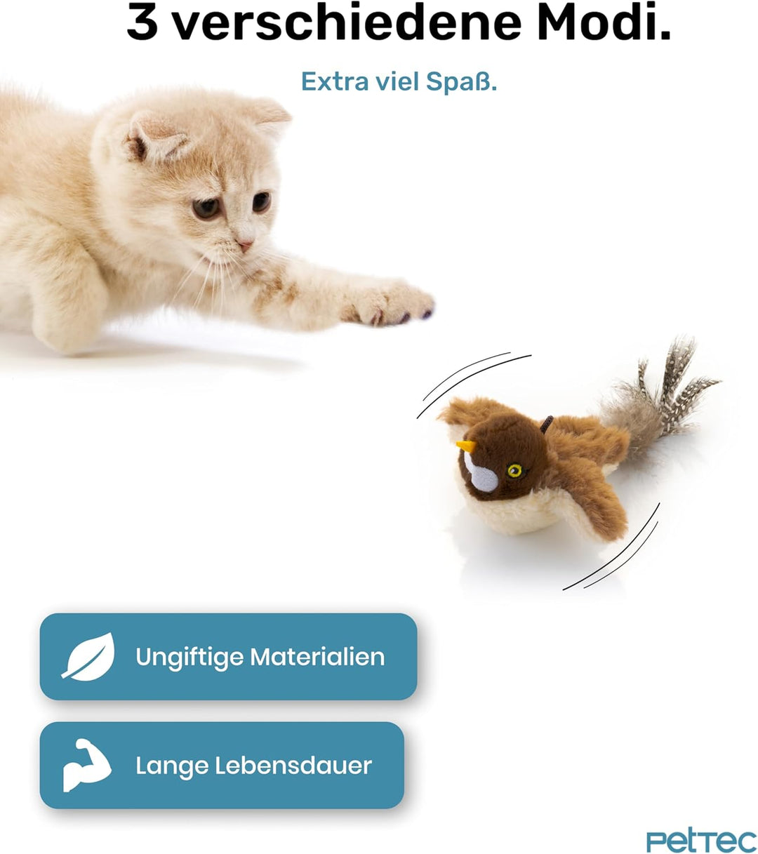 PetTec® Interaktives Katzenspielzeug Elektrisch [DAS ORIGINAL] Selbstbeschäftigung - Katzenspielzeug
