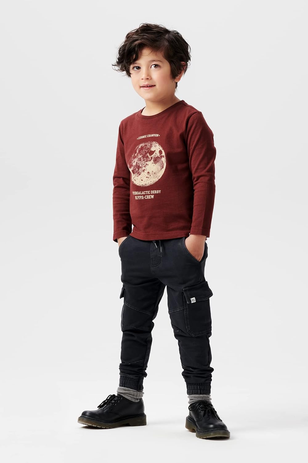 Noppies Kids Jungen Boys Pants Knob Hose, Phantom-P008, 92