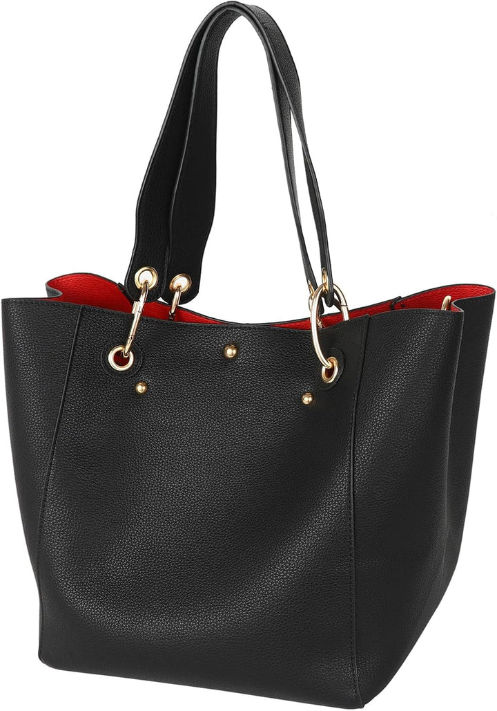 sqlp Damen Henkeltaschen Leder Gross Kapazität Shopper Tasche Student Schultasche Arbeit Handtasche