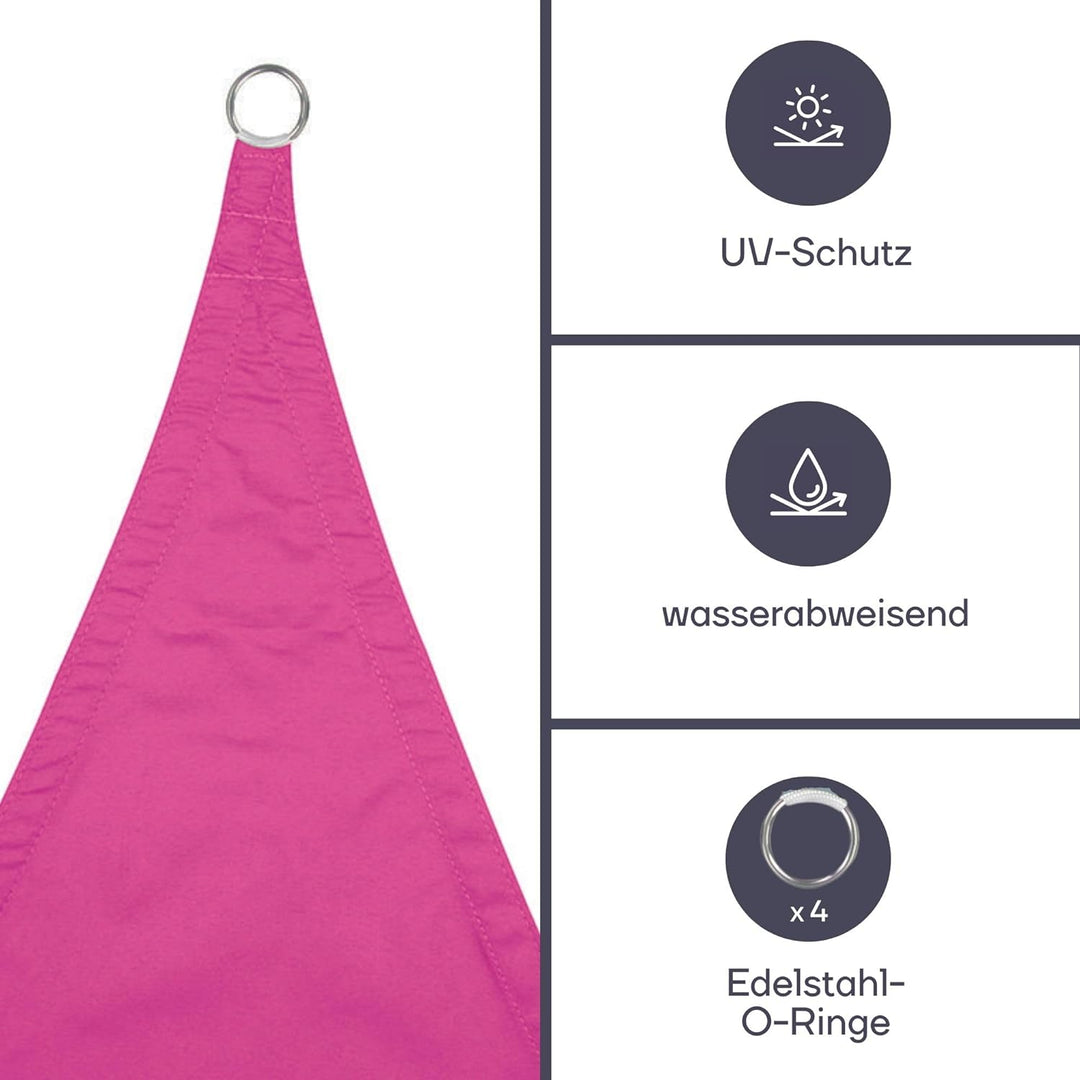 Perel GSS4430FU Sonnensegel - Rechteckig, Fuchsia, 400 x 300 x 0.2 cm, Fuchsia
