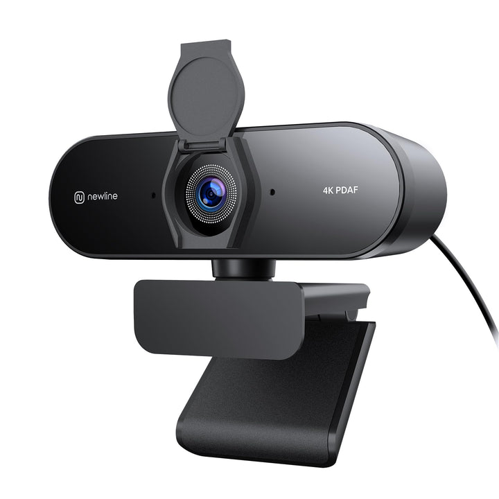 4k Webcam mit 2 Mikros, 12 Megapixel, Sofortiger Dual PDAF/CDAF-Autofokus, 1080p@60FPS, Klar Stereo-