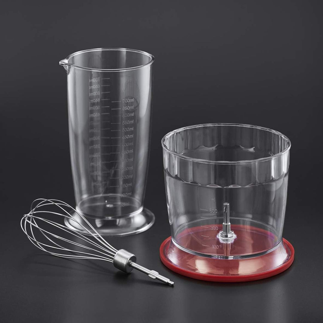 Russell Hobbs Wasserkocher, Luna rot, 1,7l, 2400W & Stabmixer 3-in-1 Desire (Zerkleinerer, Mixer- &