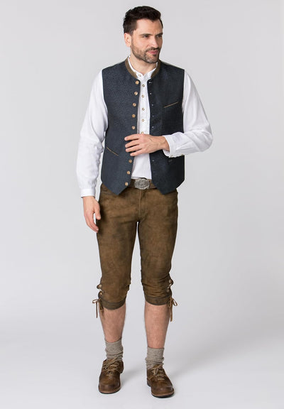 Stockerpoint Siggi2 Herren Trachtenlederhose, Havanna Gespeckt