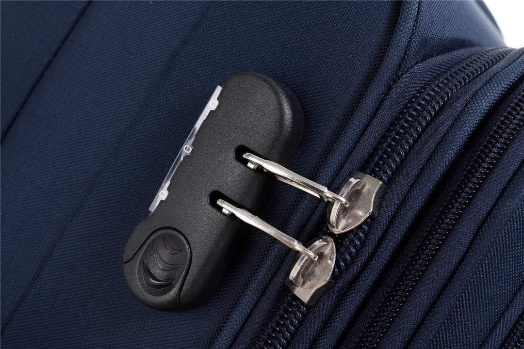 TOP-Trolley-Koffer-Set - 2-teilig - 64+54cm, Dehnfalte, 4 Rollen (Blau)