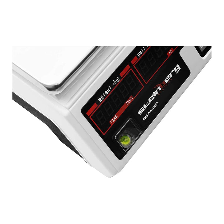 Steinberg Systems SBS-PW-402CR Kontrollwaage Marktwaage 40 kg / 2 g Preiswaage Digitale Waage 7 Spei