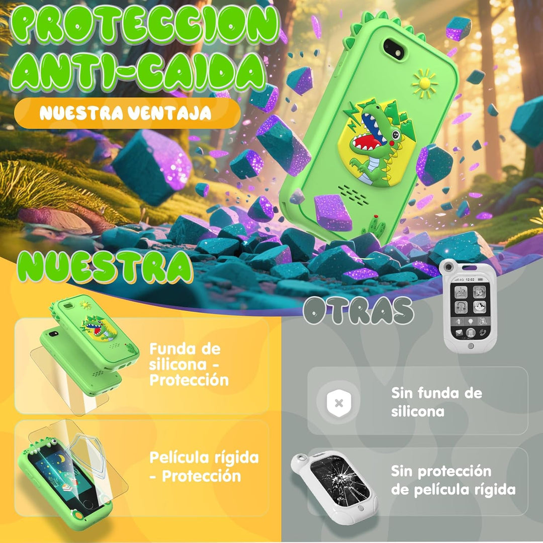 Fippesax Kinder Handy Smartphone Spielzeug, Kinderkamera 2,8" Handy für Mädchen & Jungen, 8G SD Kart