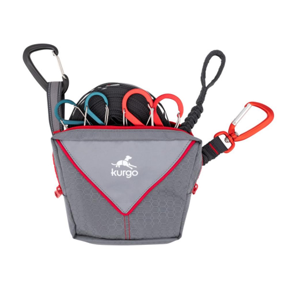 Kurgo Ridgeline Tie-Out Leine für Hunde, Baumfreundliches Gewebe mit reflektierender Naht, Mit prakt