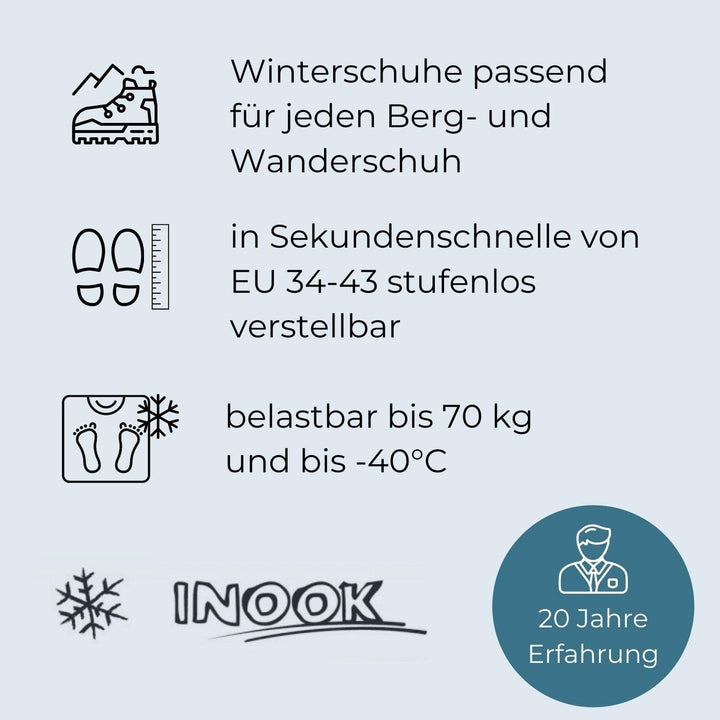 Inook ADO Light Kinder Schneeschuhe I Grösse EU 34-43 I Schneeschuhe I Allround Schneeschuh für Kind