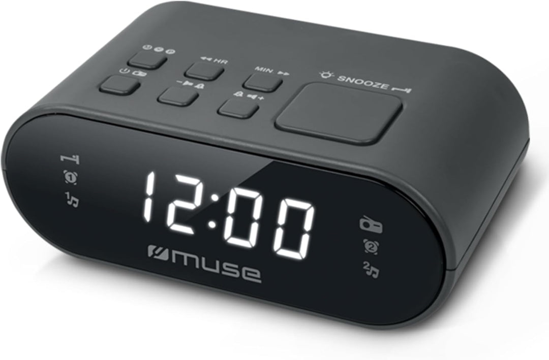 M-10 CR Radiowecker mit LED-Display, Zwei Weckzeiten | dimmbar | Hingucker, Kinder | FM Tuner, Lass