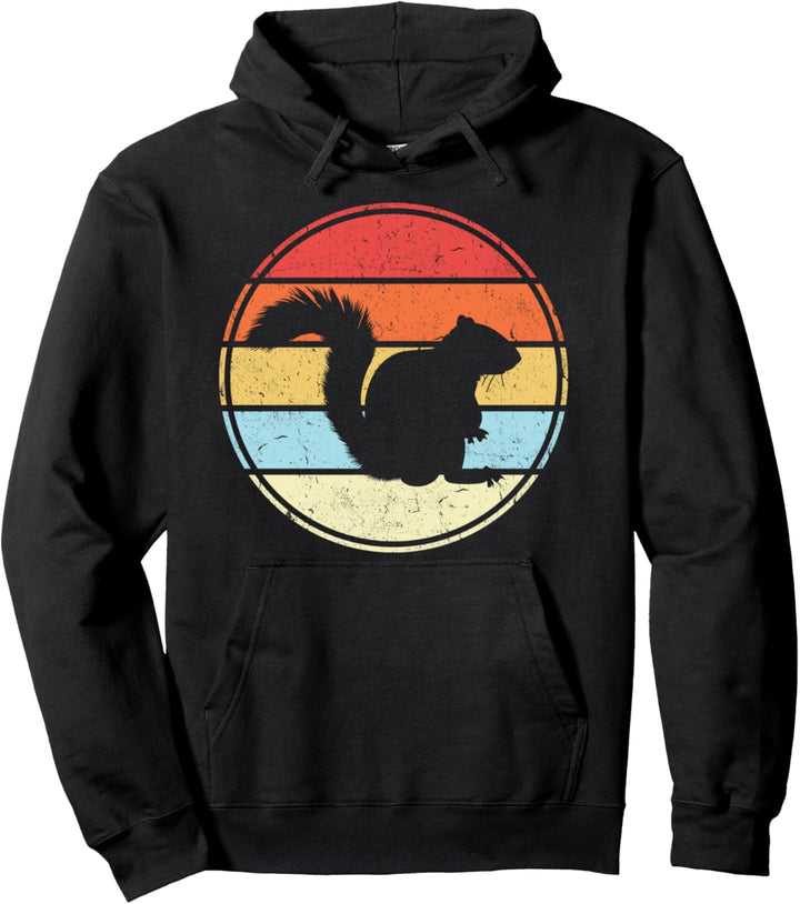 Eichhörnchen Silhouette Vintage Eichhörnchen Geschenk Pullover Hoodie