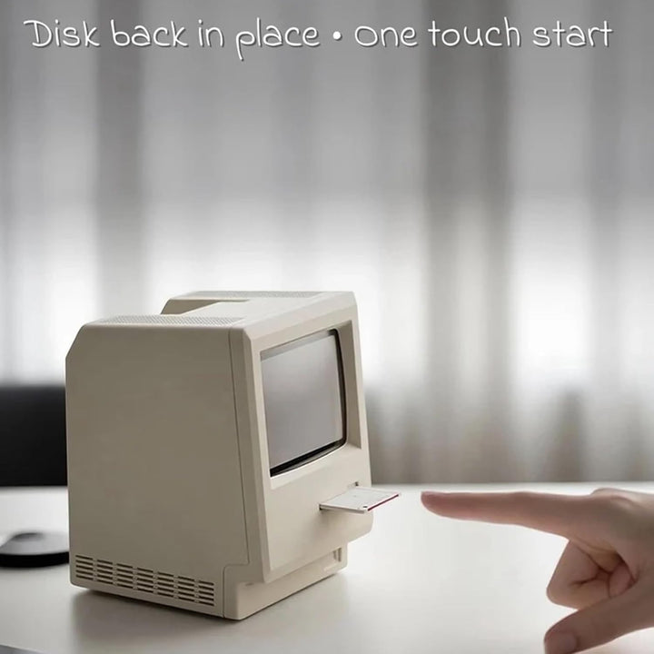 Maclock WB-8 Retro-Pixel-Wecker, elektronische Digitaluhr im Stil eines Computers aus den 80er Jahre