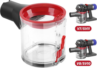 Transparenter Staubsammeltopf für Dyson V7/V8 Staubbehälter - Hochwertiges Zubehör für Dyson Staubsa