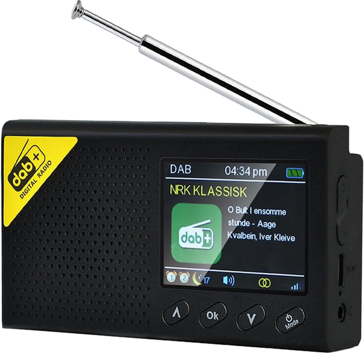 Tragbares DAB Radio, DAB Plus Radio kleine, Bluetooth,USB-C Betrieben & Wiederaufladbarer Akku | 12