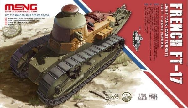 Meng-Model TS-008 - French FT-17 Light Tank, Cast Turret Panzer