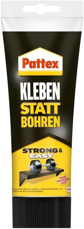 Pattex Montagekleber Kleben statt Bohren, starker Kraftkleber für sofortigen Halt, universell einset