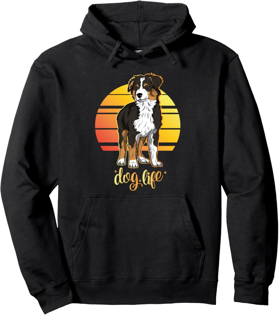 Australian Shepherd Vintage Pullover Hoodie