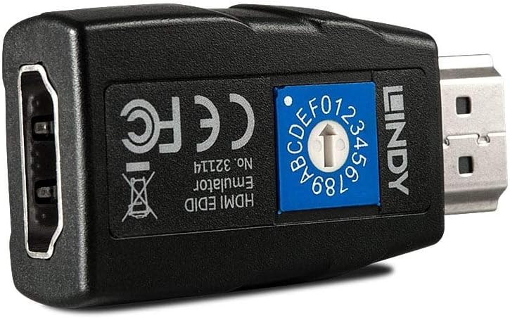LINDY 32114 HDMI 2.0 18G EDID Emulator, schwarz