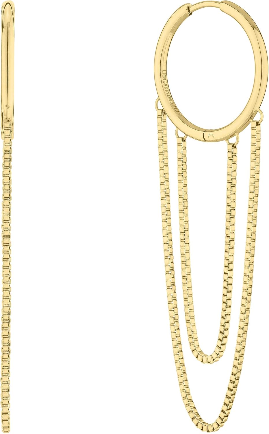 LIEBESKIND BERLIN Creole (Silber) LJ-0455-E-65 Gold Rund Kette, Gold Rund Kette