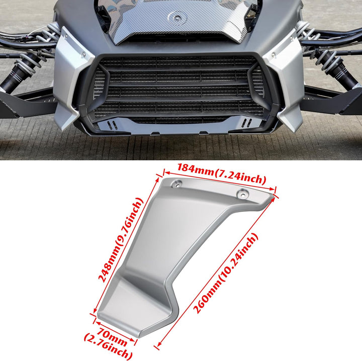 SAUTVS Silberfarbene Frontgrill-Zierleisten für Can-Am Ryker, unterer Grillschutz für Can Am Ryker 6