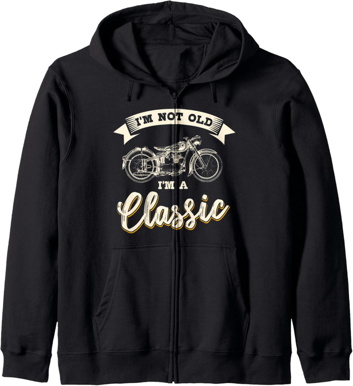 Biker Gear Motorrad Geschenke nicht alt Ich bin Klassiker Kapuzenjacke