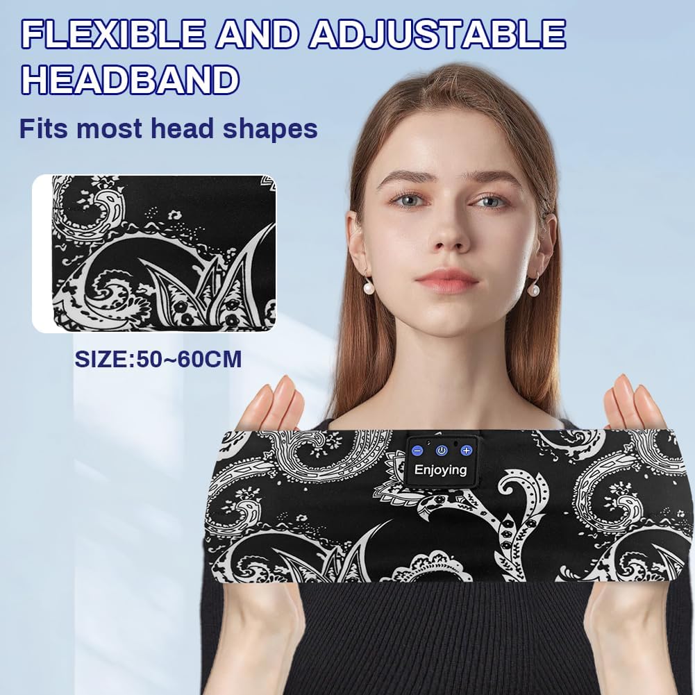 flintronic Schlafkopfhörer Bluetooth, Kabellose Schlaf Kopfhörer mit HD Stereo Lautsprecher für Männ