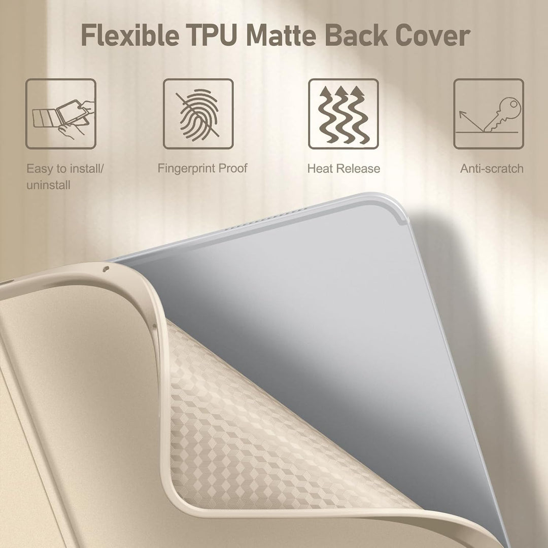 FINTIE Tastatur Hülle für iPad Pro 11 Zoll 2024 (m4), Soft TPU Rückseite Schutzhülle mit Stifthalter