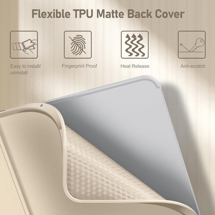 FINTIE Tastatur Hülle für iPad Pro 11 Zoll 2024 (m4), Soft TPU Rückseite Schutzhülle mit Stifthalter