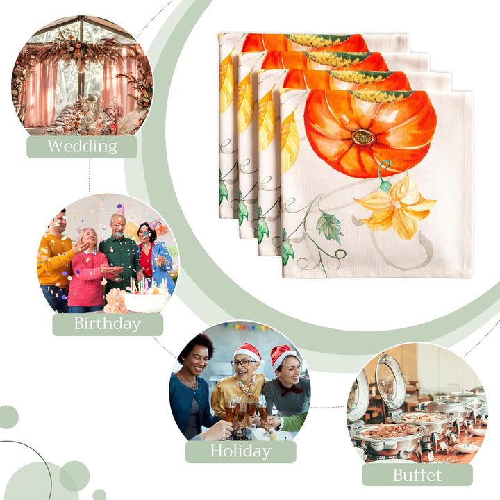 Maison d' Hermine Stoffservietten 4er Set aus 100% Baumwolle Wiederverwendbare Stoffservietten Weihn