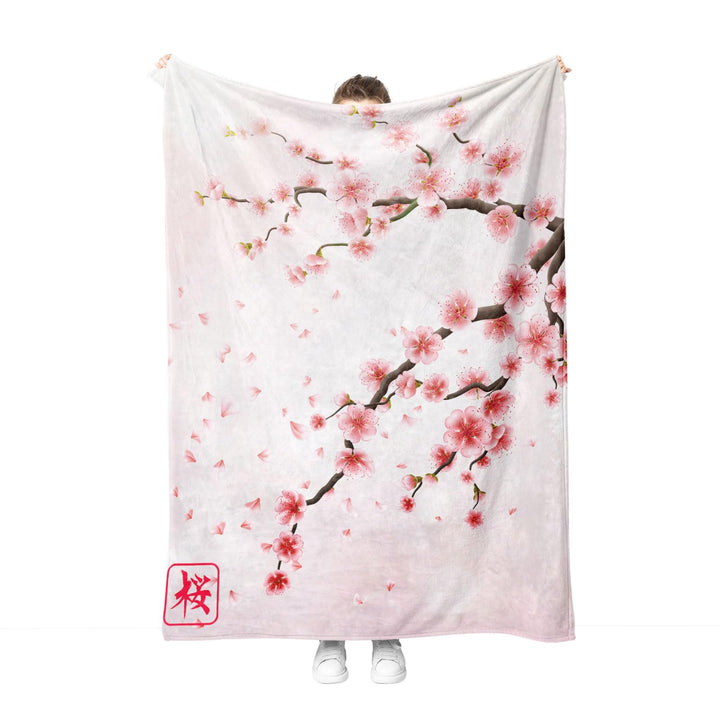 Japanische Kuscheldecke Flanell Decke Japanische-Muster Fleecedecke Flauschig Weich und Warme, Japan