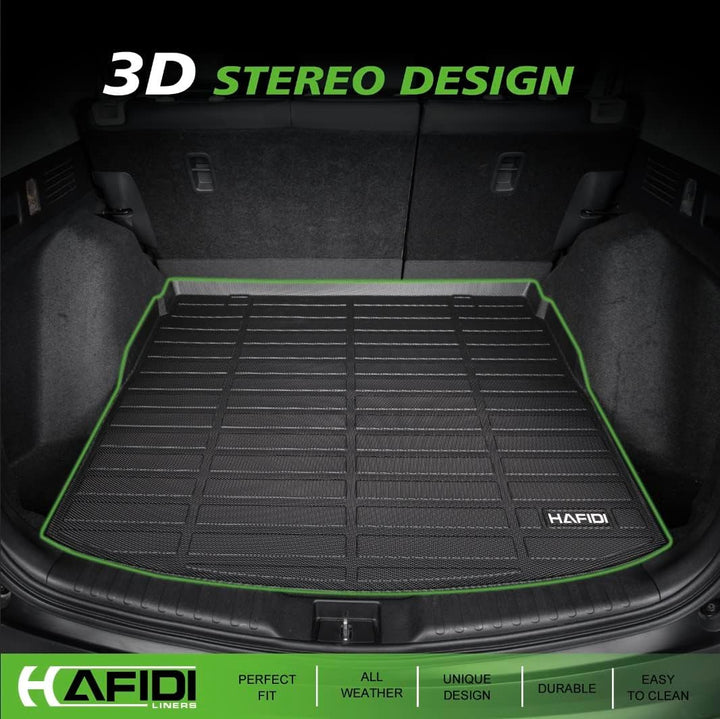 Allwetter Fussmatten &amp; Cargo Liner Set Custom für Kia Sportage 2023 (Nicht Hybrid) - Schwarz Sportag