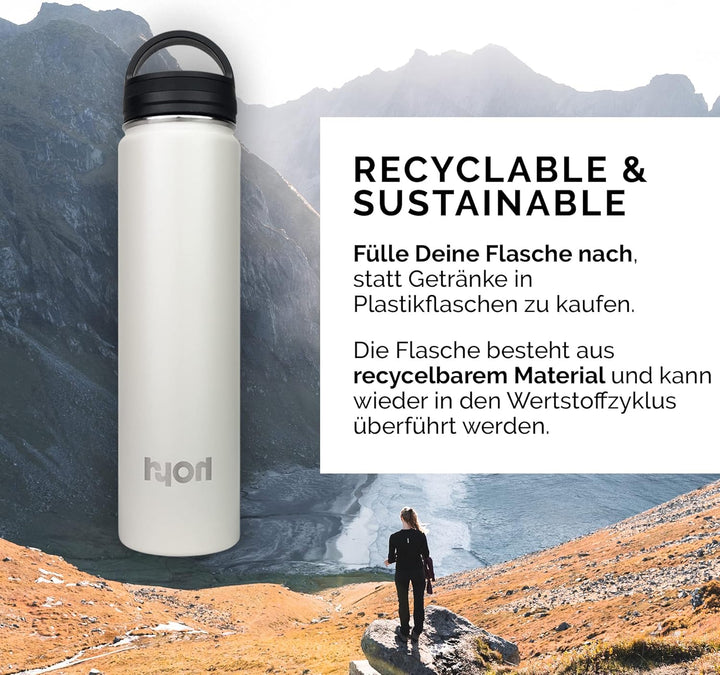 HYOH Traveller vakuum isolierte Trinkflasche, hält Getränke kalt und warm, spülmaschinengeeignet, 10