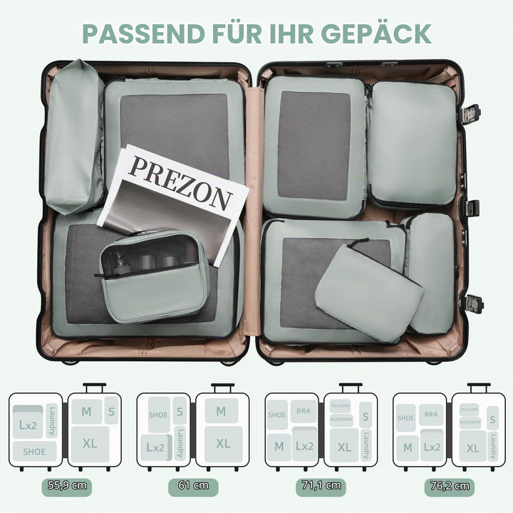 Packing Cubes for Suitcase 10 Set, Leichtgewichtige Gepäck Packing Organizer Packing Cubes für Reise