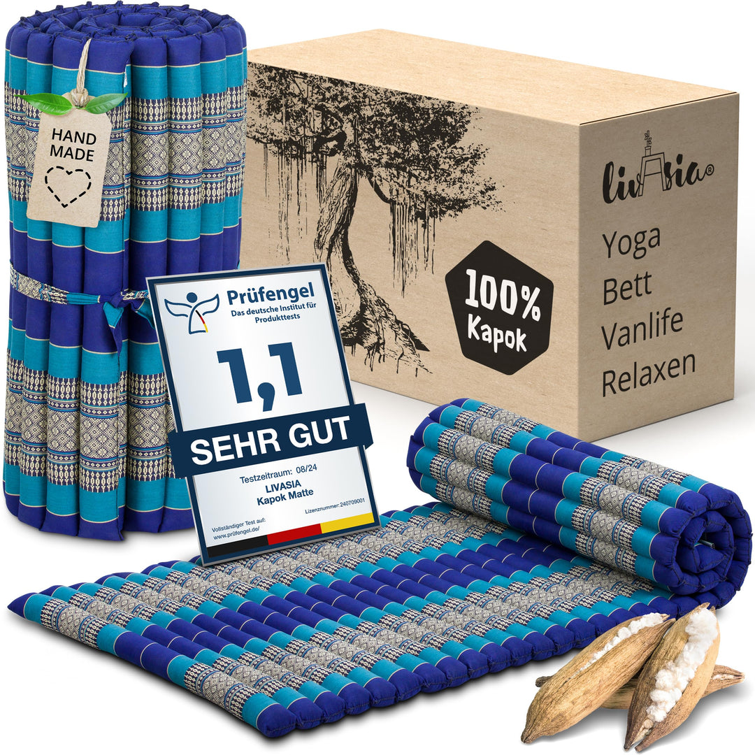 livasia Rollmatte Rollmatratze L-200x110x4,5cm, Gästebett Gästematratze 1 Person, Reisebett Kofferra