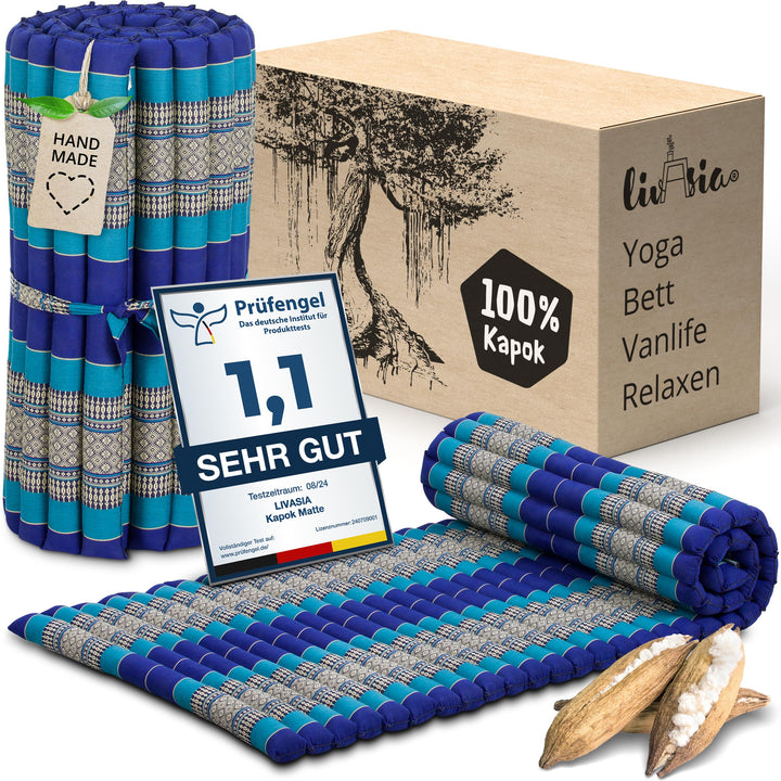 livasia Rollmatte Rollmatratze L-200x110x4,5cm, Gästebett Gästematratze 1 Person, Reisebett Kofferra