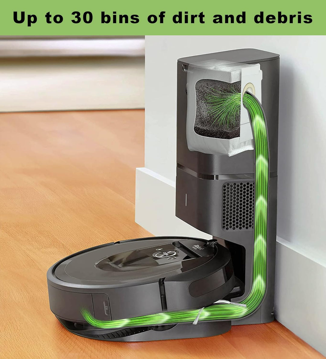 6 Pack Staubsaugerbeutel kompatibel mit iRobot Roomba i, s, j und Roomba Combo i, j, Beutel für 104/