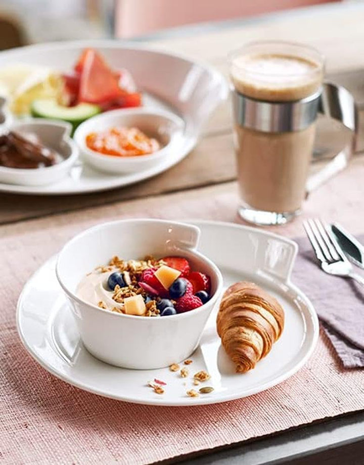 Villeroy und Boch NewWave Untertasse, 15 cm, Premium Porzellan, Weiss Modern & Schlicht, Modern & Sc