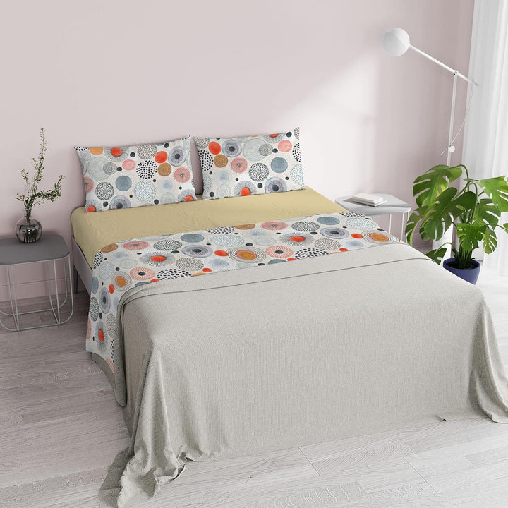 Fantasy Acquerello Italian Bed Linen Bettwäsche, Doppelte, Mikrofaser Acquerello Doppelte, Acquerell
