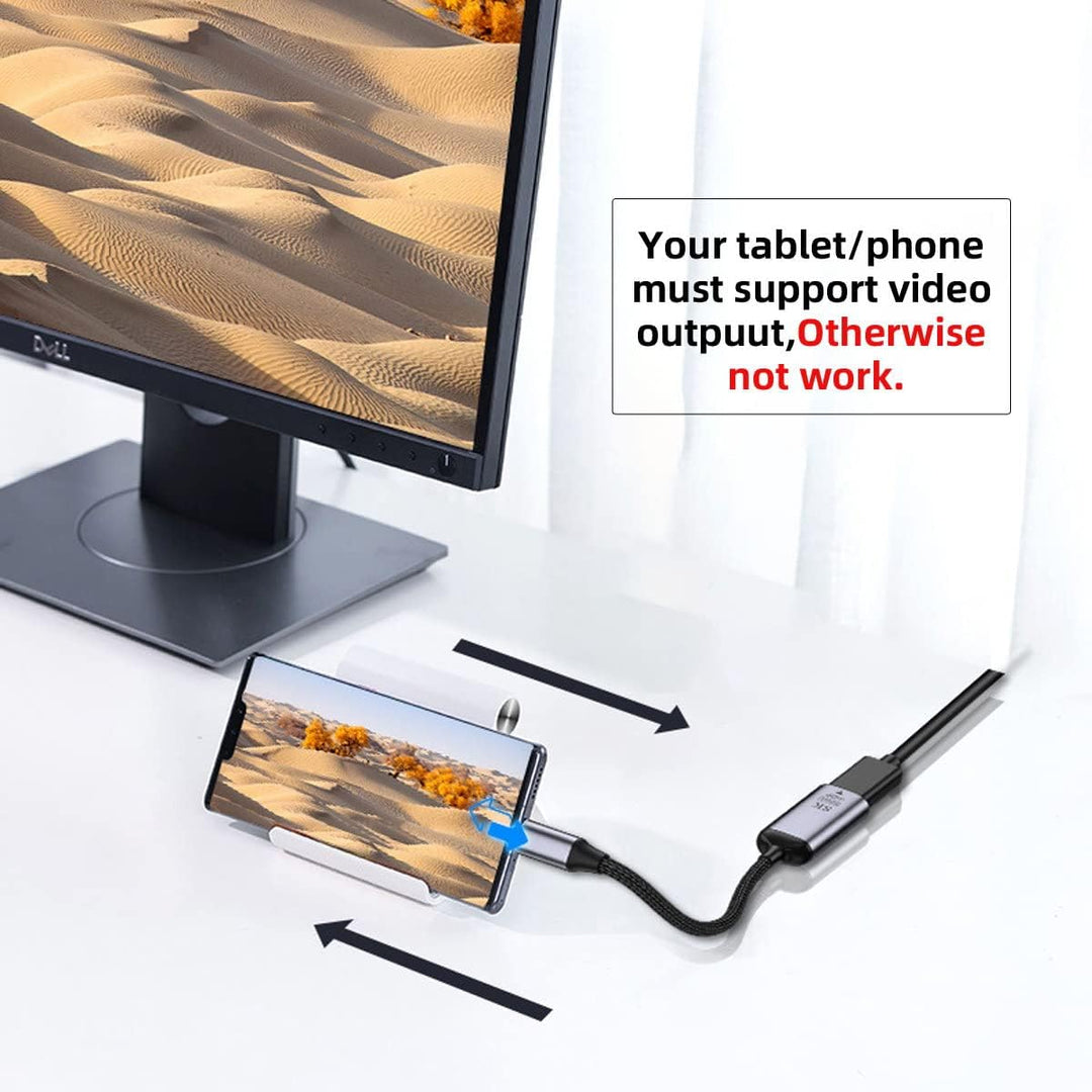 CY USB C zu Mini Displayport Adapter,USB4 Type C Quelle zu Mini DP Displayport Buchse Kabel Display