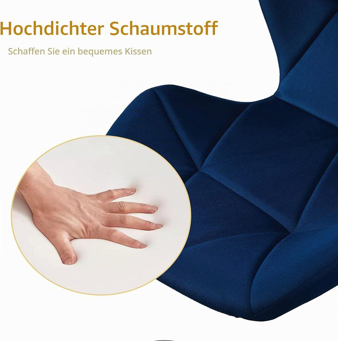 CLIPOP Schreibtischstuhl, Homeoffice Stuhl, Drehstuhl, Schminkstuhl mit Rollen, höhenverstellbar 10c