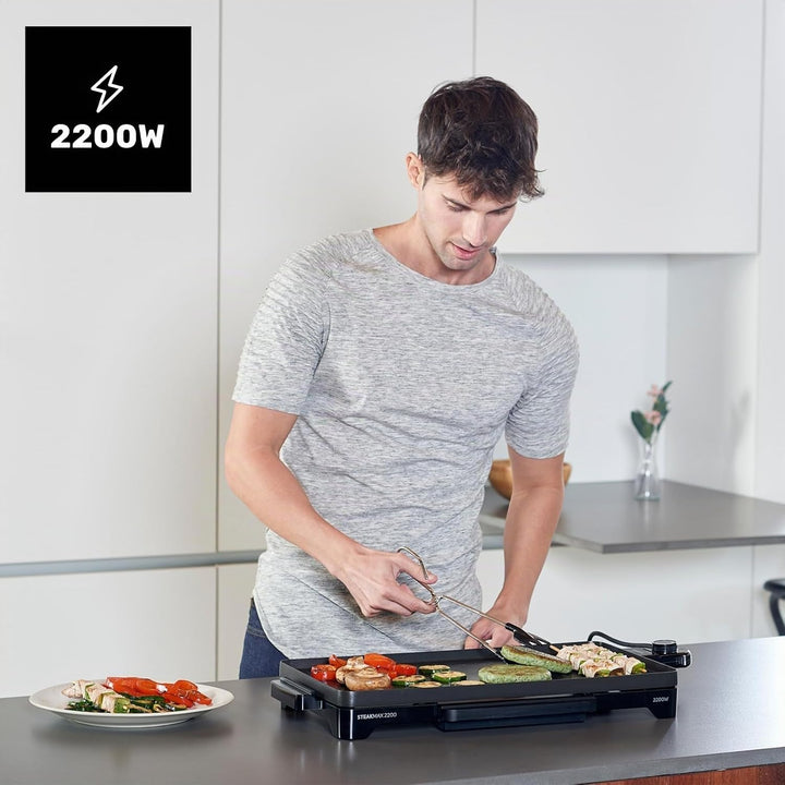 Taurus - Elektrische Grillplatte Steakmax 2200 | 2200W | Antihaftbeschichtung ohne PFOA | Grosse Flä