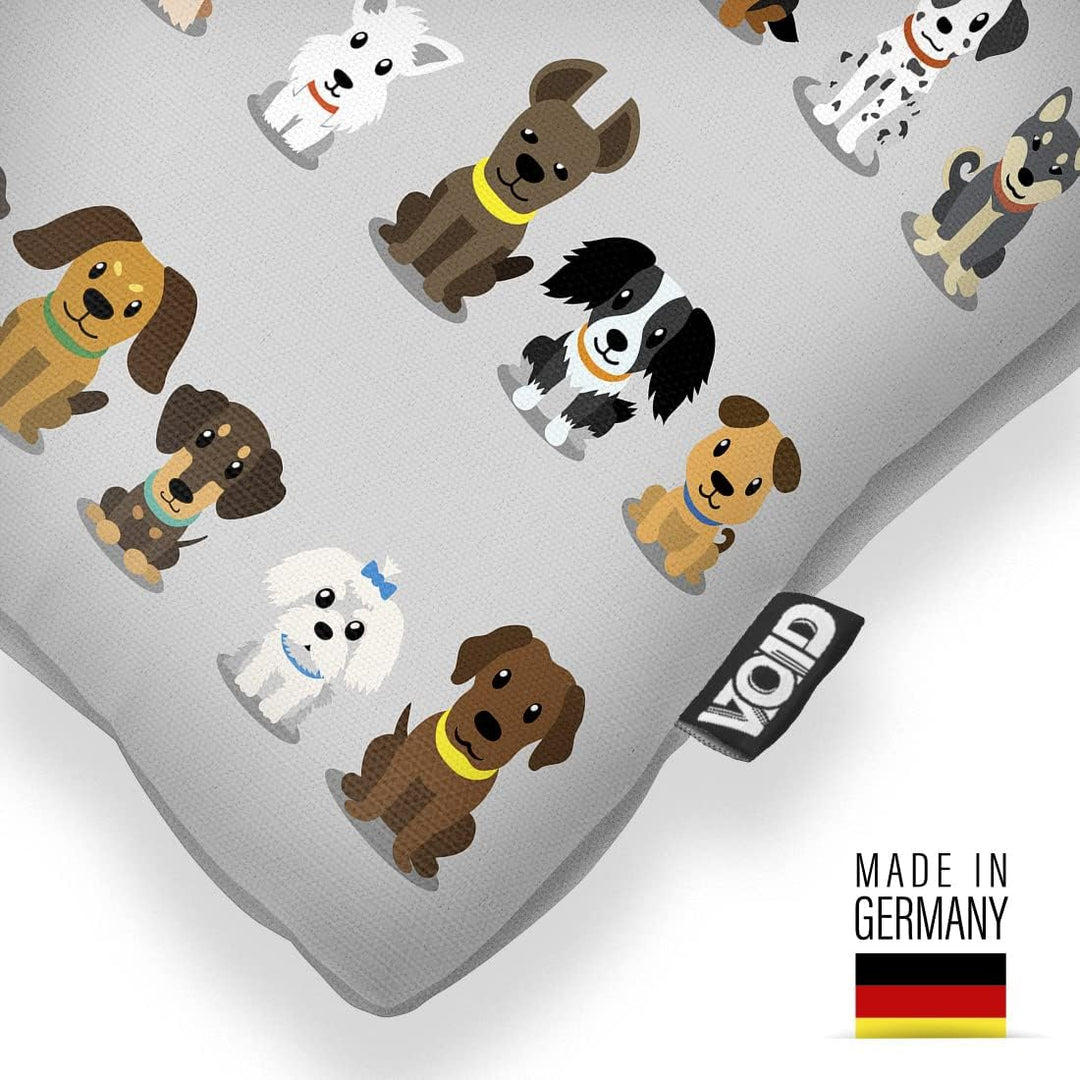 VOID Hundewelpen Gang grau Kissenbezug Kissenhülle Sofakissen Kissen Deko Outdoor-Kissen Dekokissen,