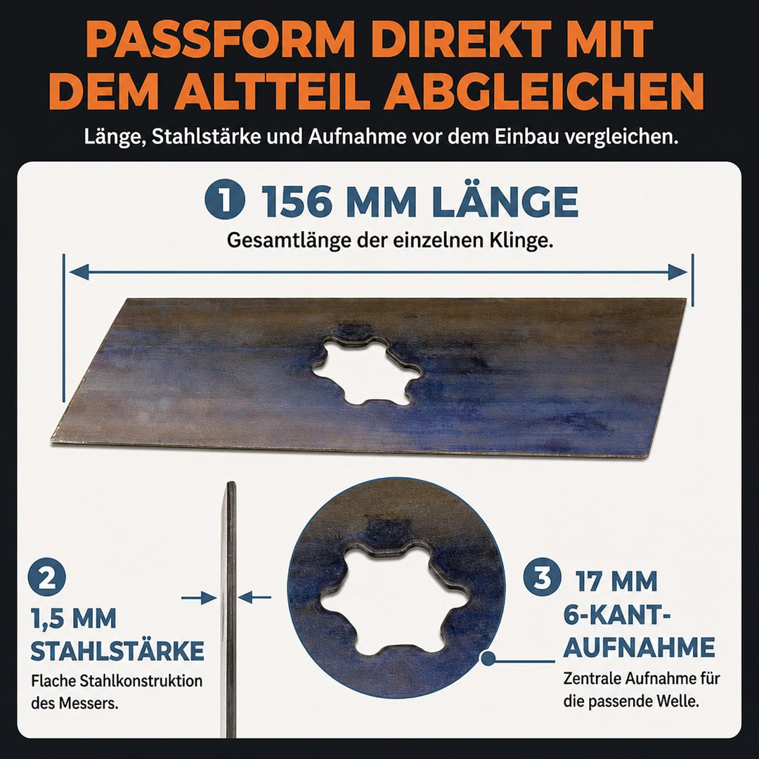 17 Vertikutiermesser für Kynast Vertikutierer 15-E403 15-E-403 35V-403 35-V-403 ersetzt 00.1857.39 1