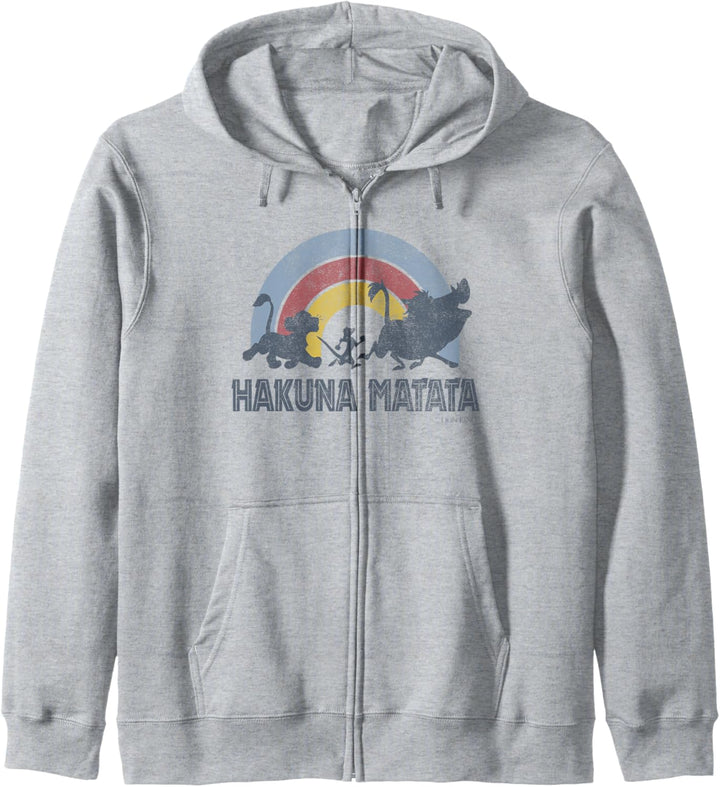 Disney The Lion King Hakuna Matata Distressed Rainbow Logo Kapuzenjacke