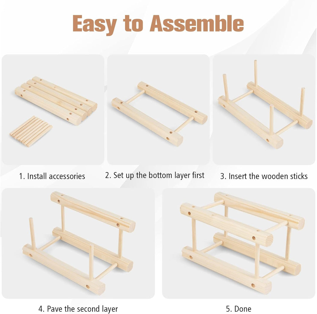 KOMFOTTEU Weinregal für 40 Flaschen, Flaschenregal aus Holz, Flaschenständer erweiterbar, Weinflasch