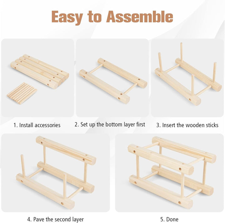KOMFOTTEU Weinregal für 40 Flaschen, Flaschenregal aus Holz, Flaschenständer erweiterbar, Weinflasch